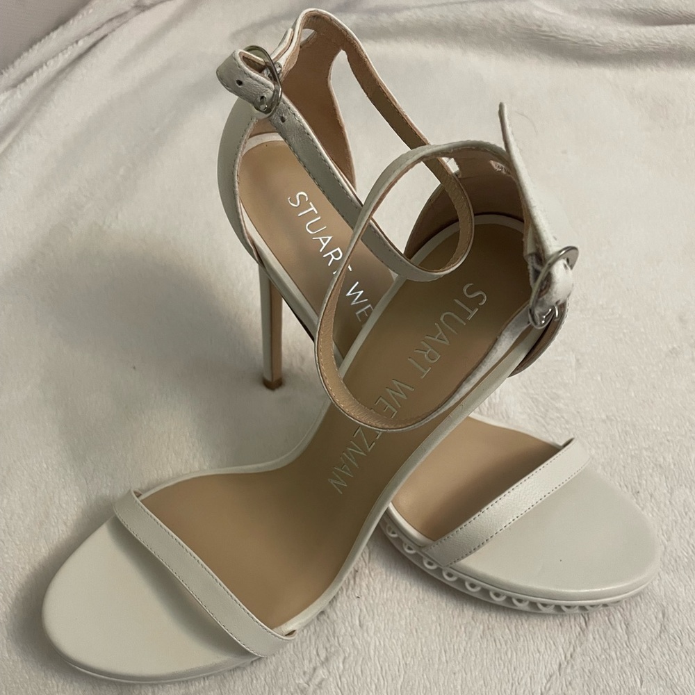 NWT Stuart Weitzman Disco Embellished Ankle Strap Sandals
